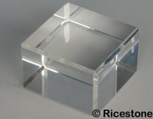 Socle plexiglas, support présentoir, plaque acrylique épaisse pour  collection 10x7x2cm, CU1072