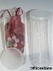 9c) Boite Cylindrique transparente en plastique: Ø7.5; H 19cm