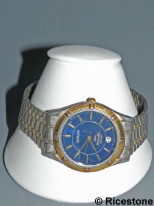 Prsentoir en similicuir blanc pour montre et bracelet 