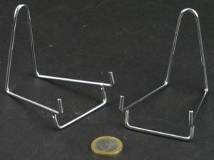 1a d) Chevalet porte-assiette métallique hauteur 7,5 cm. 
