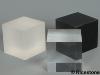 1baa) Cube verre acrylique, Support présentoir de minéralogie 3x3x3cm