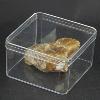 1a) Boite de rangement Plastique transparente 11x11x7 cm.