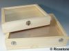 1) Coffret bois naturel <BR>24x28x6cm, sans compartiment