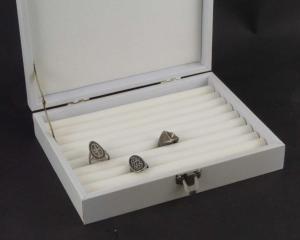 coffret blanc pour bagues 16x21 cm