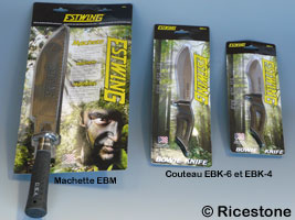 Estwing : machette EBM et couteaux EBK-4 et EBK-6