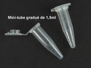 1n) Lot de 10x Mini-tube de récolte d'orpaillage.