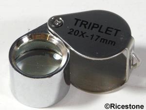 1fa) Loupe Triplet 20x17mm <BR>Economique.