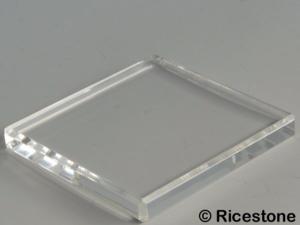 2f) Socle acrylique plexiglas biseautée sur tous les angles 8x8x1cm