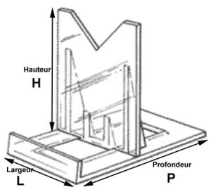 Support modulable en deux parties