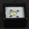 1ba) 20x Boites de diamantaire 3x3 cm noire, dessus verre.