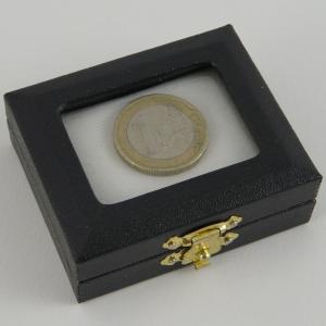 3a) Coffret luxe 5x6cm de gemmologie, tranche, pierre taillées. 