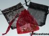 1b) 10x Pochettes cadeau, bourse Organza,  7 x 9 cm