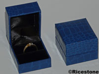 Coffret cadeau similicuir bleu