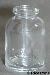 1l) Bouteille en verre de contenance 14cc avec large goulot.