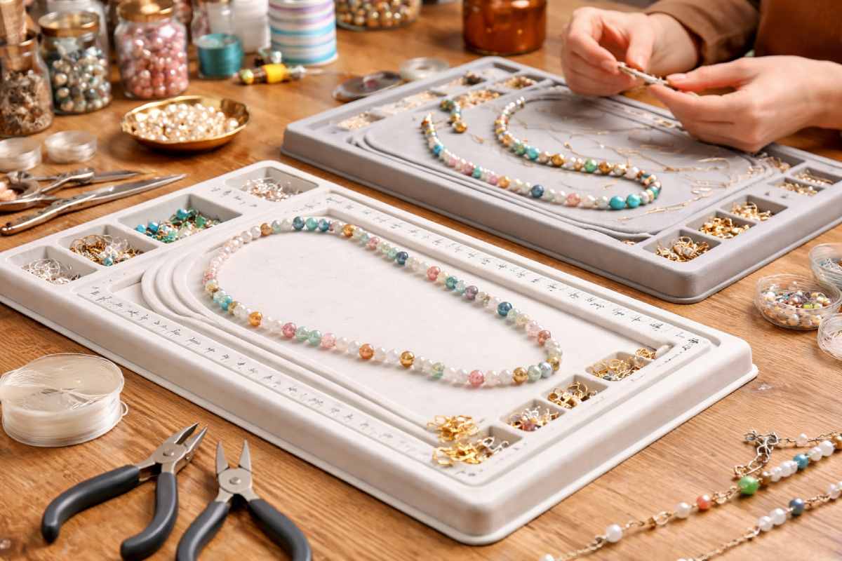 plateau de conception de collier de perle.