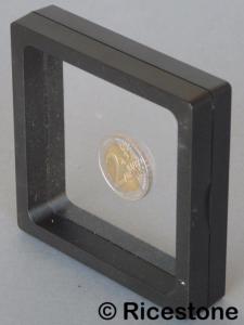 10a) Présentoir 3D, collection numismatique et minéraux - 9x9 cm