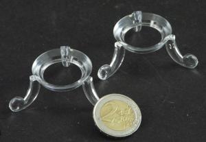 3c) Trépied Ø 3.0 cm, support pour œuf et boule en pierre.