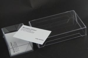 Cartes de visite et prospectus en boite plastique transparente