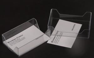 Boite plastique transparente pour carte de visite