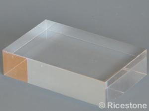 Socle acrylique transparent 8x5x2cm, CU852, présentoir pour