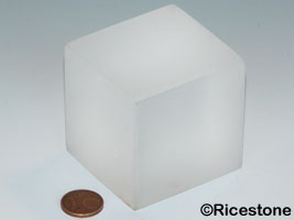 cube 5x5x5 cm translucide-dépoli