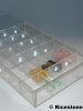 3c) Coffret de rangement acrylique 24x35cm 24 compartiments.