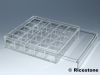 1a) Coffret acrylique 15 x15 cm<BR>25 compartiments.
