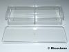 4b) Boite Plastique transparente 19 x 7cm, 2 compartiments.