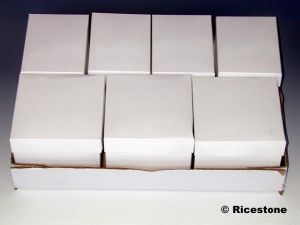 1) 10x Boites carton - Couvercle cloche emboîtable. 6,5x6,5x5,5 cm 