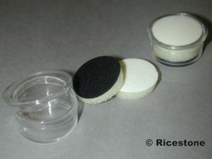1a) 20xBoîtes rondes plastique de gemmologie - Pierres taillées 
