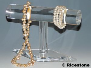 5) Jonc acrylique de présentation de bracelet, présentoir de bijoux.