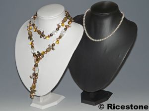 1c) Buste présentoir pour collier H=32 cm, ECONOMIQUE. 