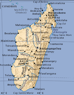 Carte Madagascar