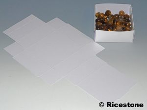 2) 12x Boites en carton pour minéraux livrées à plat.