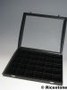 9) Coffret vitré charnière 30x boîtes gemmes 4x4