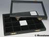8) Coffret vitré escamotable 20x boîtes gemmes 4x4. 