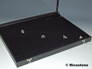 9a) Coffret luxe vitré pour 240x bagues 36x46 cm.