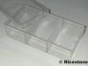 6c) Boite Plastique transparente, 21 x 10.2cm, 3 compartiments
