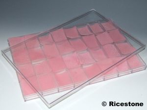 2i) Coffret plastique 24,5 x 36cm, 32 compartiments, pour loisirs créatifs.