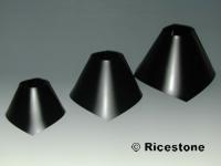 Buste acrylique noir en forme de cône  