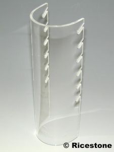 Buste acrylique à encoche transparent