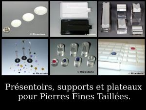 3) PRESENTOIRS et PLATEAUX pour pierres taillées 