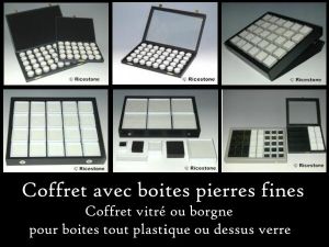 2) COFFRET Gemmologie de PIERRES TAILLÉES