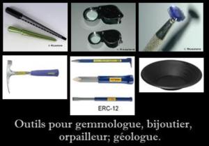 4) OUTILS de Géologue et Gemmologue