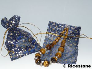 1f) 10x  Pochettes cadeau, bourse en organza 12 x 18 cm