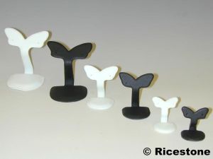 1c) Grand présentoir noir de boucles d'oreilles Hauteur 6 cm