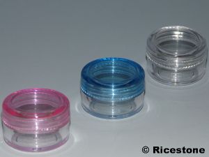 5) 12x Boites Plastique ronde transparente Ø32 x 20  mm à vis.