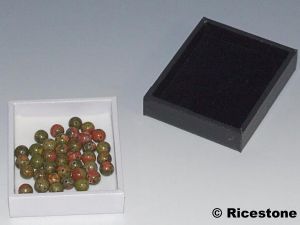 3b) Petit plateau Simicuir noir pour pierres.