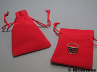 Pochette cadeau tissus rouge