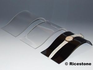 2b) Toboggan acrylique pour bracelet, présentoir à bijoux pour montre.